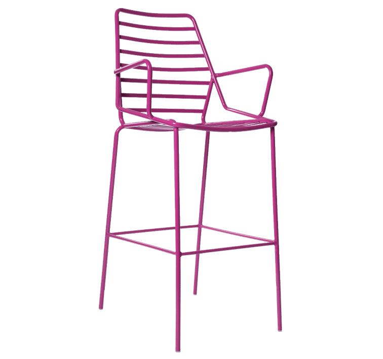 Link stool colour metal