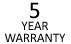 This bar stool comes with a 5 year warranty