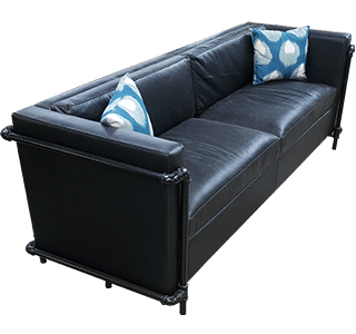 piped sofa, nz made, commercial, domestic, leather, upholstered